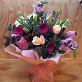 Florist Choice: Apricot, pink and Mauve shades