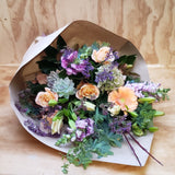 Florist Choice: Apricot, pink and Mauve shades