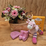 Large baby girl gift basket