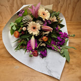 Florist Choice: Apricot, pink and Mauve shades