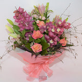 Florist Choice: Apricot, pink and Mauve shades