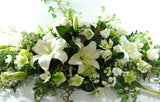 White and Green Casket Spray