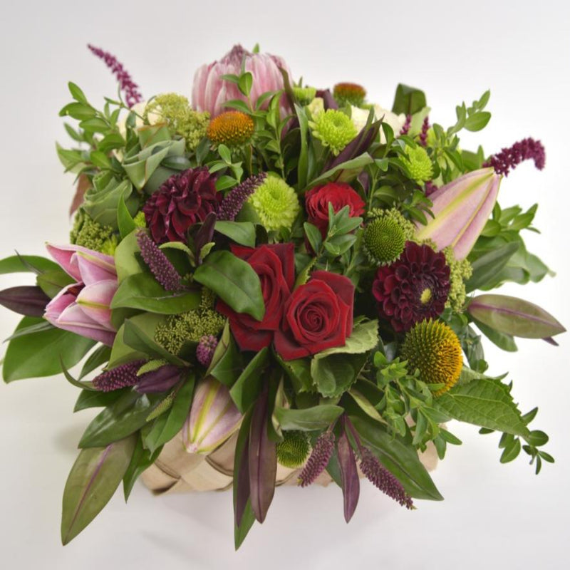 Florist choice: Flax Box Arrangement