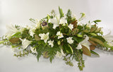 White and Green Casket Spray