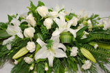 White and Green Casket Spray