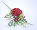 single red rose corsage