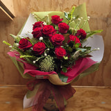 Twelve Roses Gift Wrapped