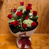 Twelve Roses Gift Wrapped