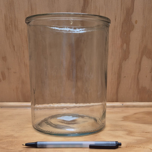Plain glass Cylinder vase 18cm high
