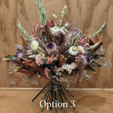 soft pink and cream dried flower bunch
