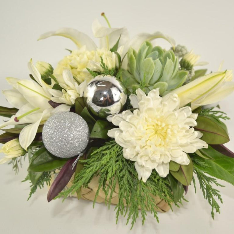 Florist Choice: Christmas Flax Box Arrangement