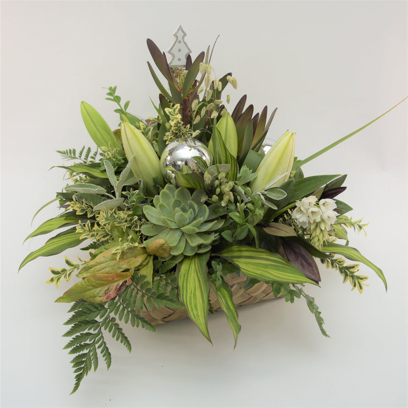 Florist Choice: Christmas Flax Box Arrangement