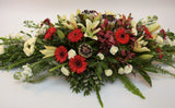 Red Toned Casket Spray