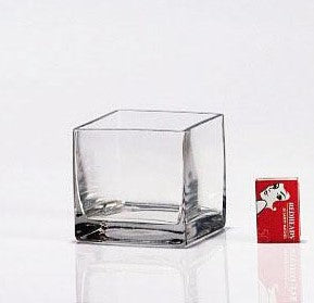 Glass Cube Vase 10cm