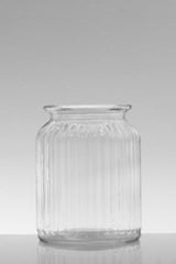High Neck Ribbed Cylinder 15cm tall