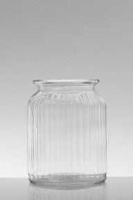 High Neck Ribbed Cylinder 15cm tall