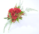 Red mini roses and foliage