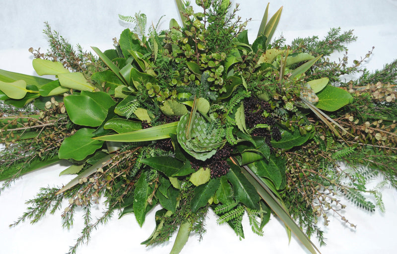 Native New Zealand Foliage Casket Spray